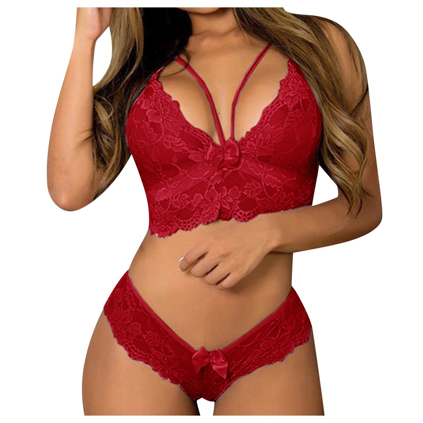 Women'S Lingerie Set Sexy plus Size Lingerie Corset Lace Floral Bralette Bra Two Piece Underwear Sexy Lingerie Nightwear 5XL