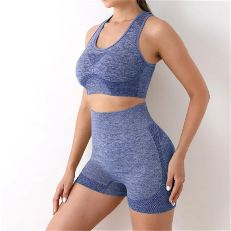 Yoga Set Gym Shorts Women Sport Bras Brassiere Workout Tops for Women Yoga Clothes Fitness Leggings Gym Set Seamless Yoga Sets