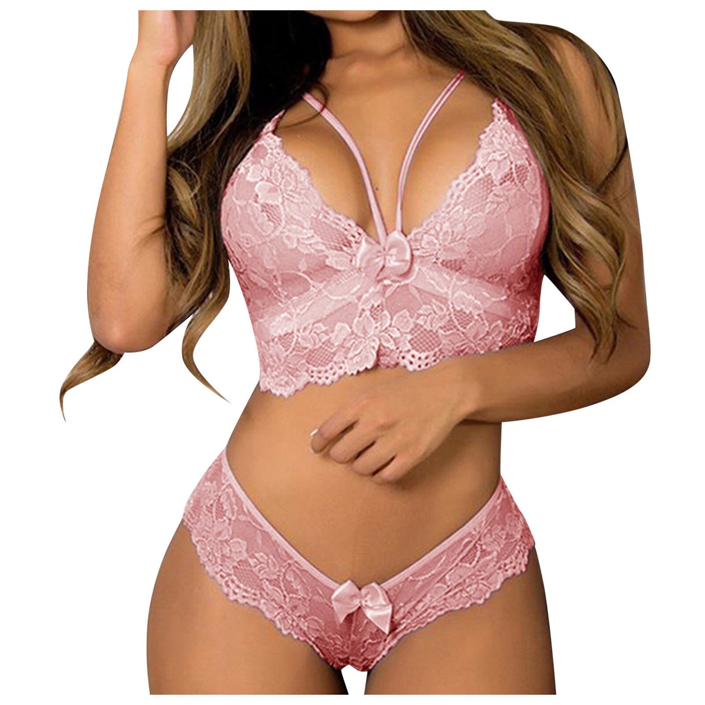 Women'S Lingerie Set Sexy plus Size Lingerie Corset Lace Floral Bralette Bra Two Piece Underwear Sexy Lingerie Nightwear 5XL